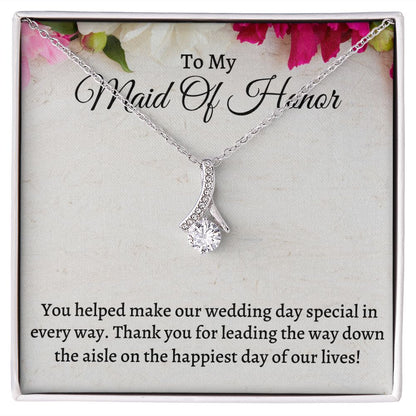 To My Maid Of Honor Alluring Beauty Necklace, Wedding Anniversary Gift, Meaningful Gift, Birthday Gift For Her, Appreciation Gift.