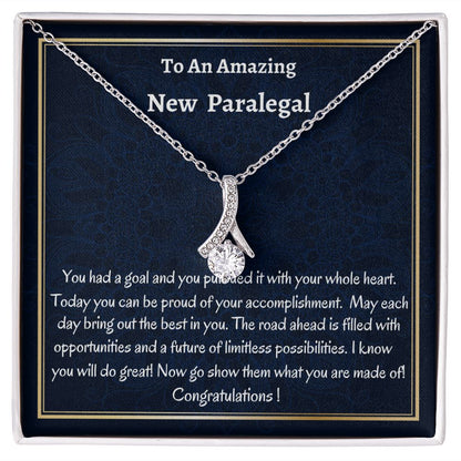 To An Amazing New Paralegal Alluring Beauty Necklace, New Paralegal Graduation Gift, Law Grad, Meaningful Gift,  Women Jewelry