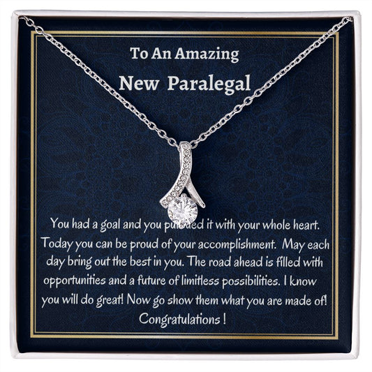 To An Amazing New Paralegal Alluring Beauty Necklace, New Paralegal Graduation Gift, Law Grad, Meaningful Gift,  Women Jewelry