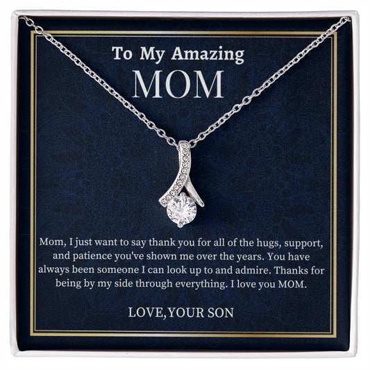 To My Amazing Mom Alluring Beauty Necklace, Birthday Jewelry Gift For An Amazing Mom, Mothers Day Gift For Her, Retirement Gift For An Amazing Mom.