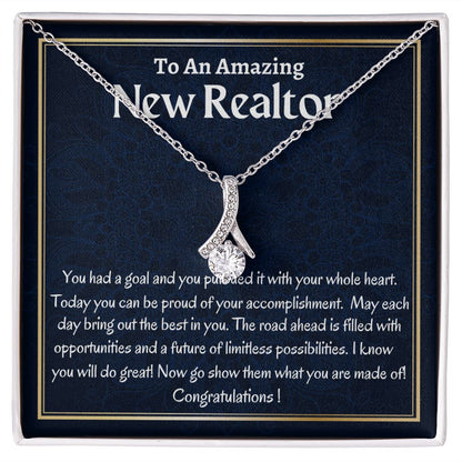 To An Amazing New Realtor Alluring Beauty Necklace, New Realtor Congratulations Gift, Jewelry Gift For Amazing New Realtor, Meaningful Gift For Her.