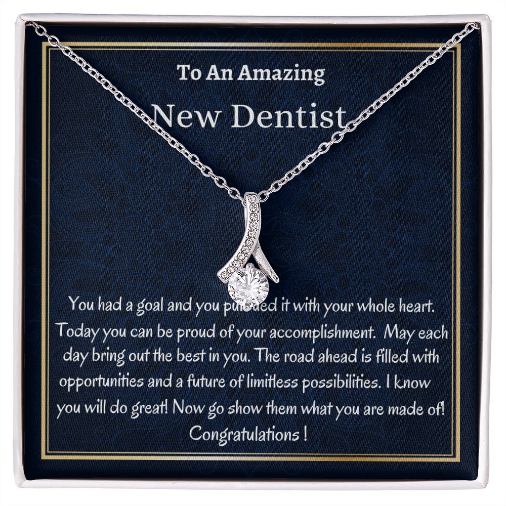 To An Amazing New Dentist Alluring Beauty Necklace, New Dentist Necklace, Graduation Gift For Her, Meaningful Gift, Women Jewelry.