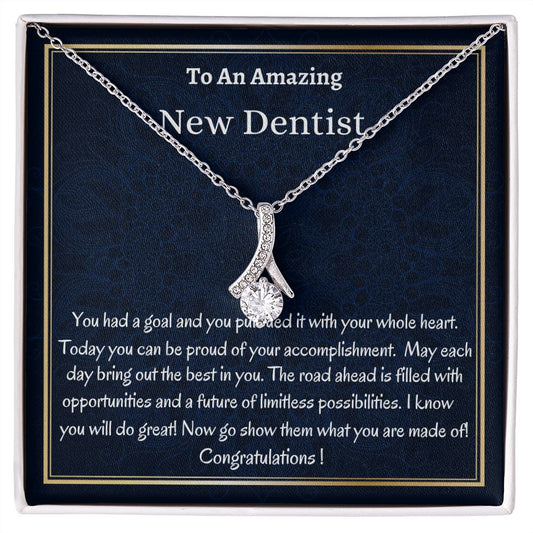 To An Amazing New Dentist Alluring Beauty Necklace, New Dentist Necklace, Graduation Gift For Her, Meaningful Gift, Women Jewelry.