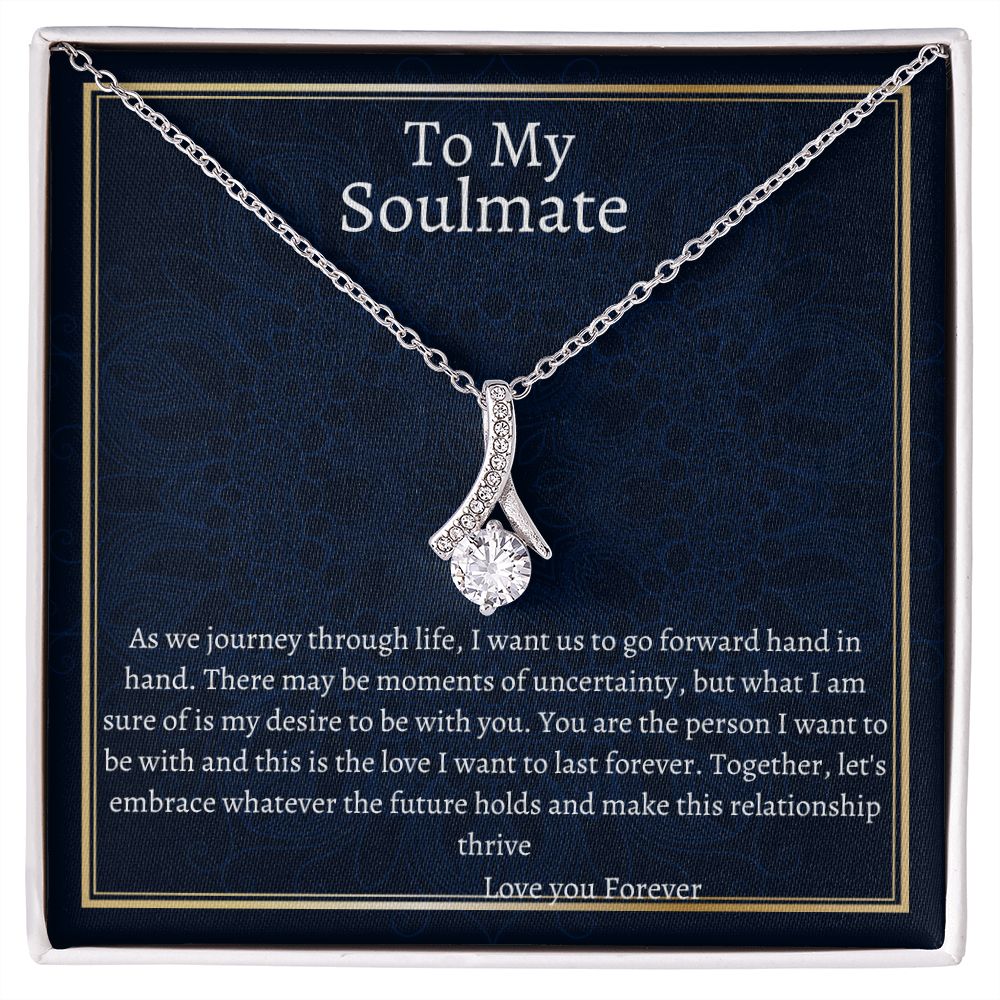 To My Soulmate Alluring Beauty Necklace, Anniversary Gift, Sentimental Gift, Soulmate Jewelry Gift, Valentine's Day Gift.