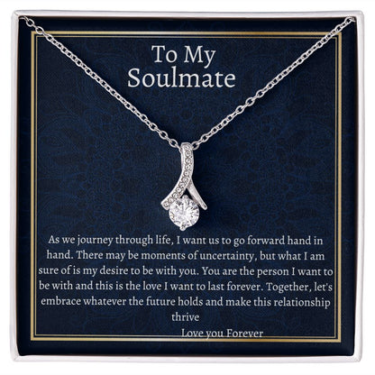 To My Soulmate Alluring Beauty Necklace, Anniversary Gift, Sentimental Gift, Soulmate Jewelry Gift, Valentine's Day Gift.