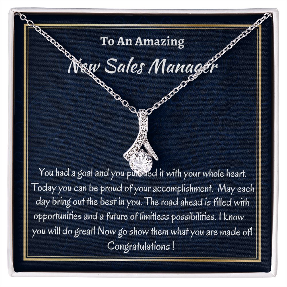 To An Amazing New Sales Manager, Alluring Beauty Necklace, New Sales Manager Gift, Congratulations Gift, Meaningful Jewelry, Unique Gift For Her.