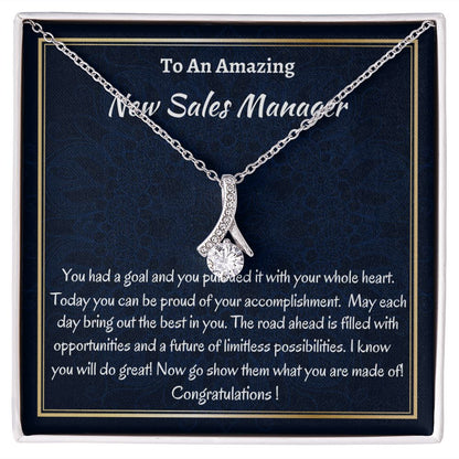 To An Amazing New Sales Manager, Alluring Beauty Necklace, New Sales Manager Gift, Congratulations Gift, Meaningful Jewelry, Unique Gift For Her.