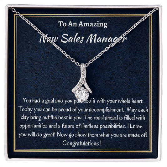 To An Amazing New Sales Manager, Alluring Beauty Necklace, New Sales Manager Gift, Congratulations Gift, Meaningful Jewelry, Unique Gift For Her.