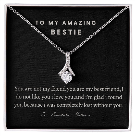 To My Amazing Bestie Alluring Beauty Necklace, Birthday Gift For An Amazing Bestie, Meaningful Gift For Her, From Bestfriend, To My Bestfriend.