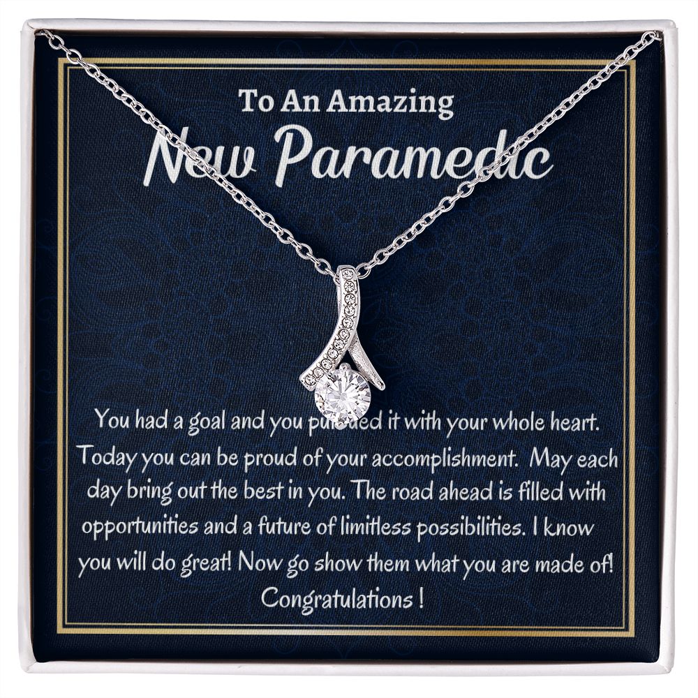 To An Amazing New Paramedic Alluring Beauty Necklace, Congratulations Gift For A New Paramedic, Future Paramedic Gift, Graduation Gift For Her, Unique  Graduation Jewelry