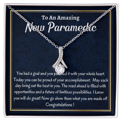 To An Amazing New Paramedic Alluring Beauty Necklace, Congratulations Gift For A New Paramedic, Future Paramedic Gift, Graduation Gift For Her, Unique  Graduation Jewelry