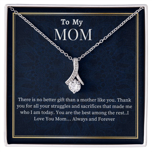 To My  Mom Alluring Beauty Necklace, Birthday Gift For An Amazing Mother, Mothers Day Gift For AMom, Son To Mom Gift, Daughter To Mother Gift, Meaningful Jewelry Gift, Women Jewelry, Wedding Day Gift For Mom.