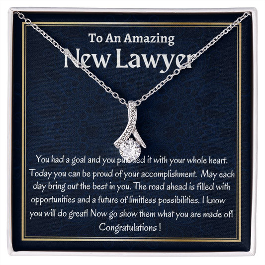 To An Amazing New Lawyer Alluring Beauty Necklace, Congratulations Gift For A New Lawyer, Future Lawyer Gift, Law School Grad Gift, Unique  Graduation Jewelry