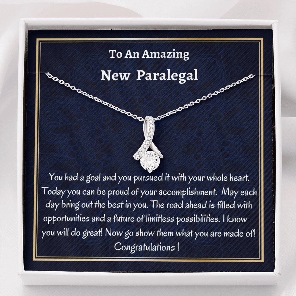 To An Amazing New Paralegal Alluring Beauty Necklace, New Paralegal Graduation Gift, Law Grad, Meaningful Gift,  Women Jewelry