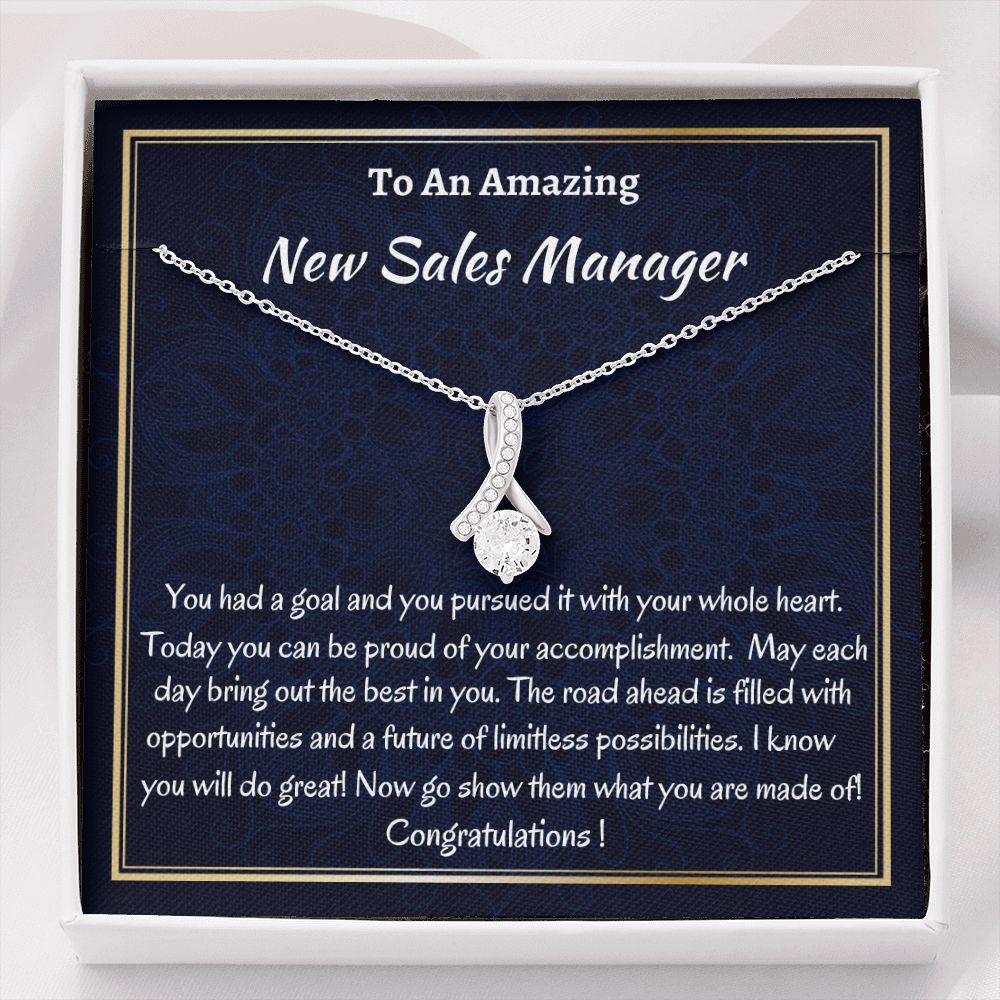 To An Amazing New Sales Manager, Alluring Beauty Necklace, New Sales Manager Gift, Congratulations Gift, Meaningful Jewelry, Unique Gift For Her.