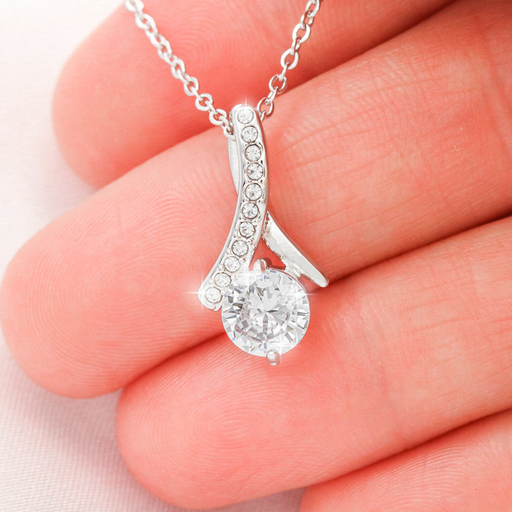To My Beautiful Daughter, Alluring Beauty Necklace, Mom To Daughter Gift, Christmas Gift, Birthday Gift, From Loving Mom.