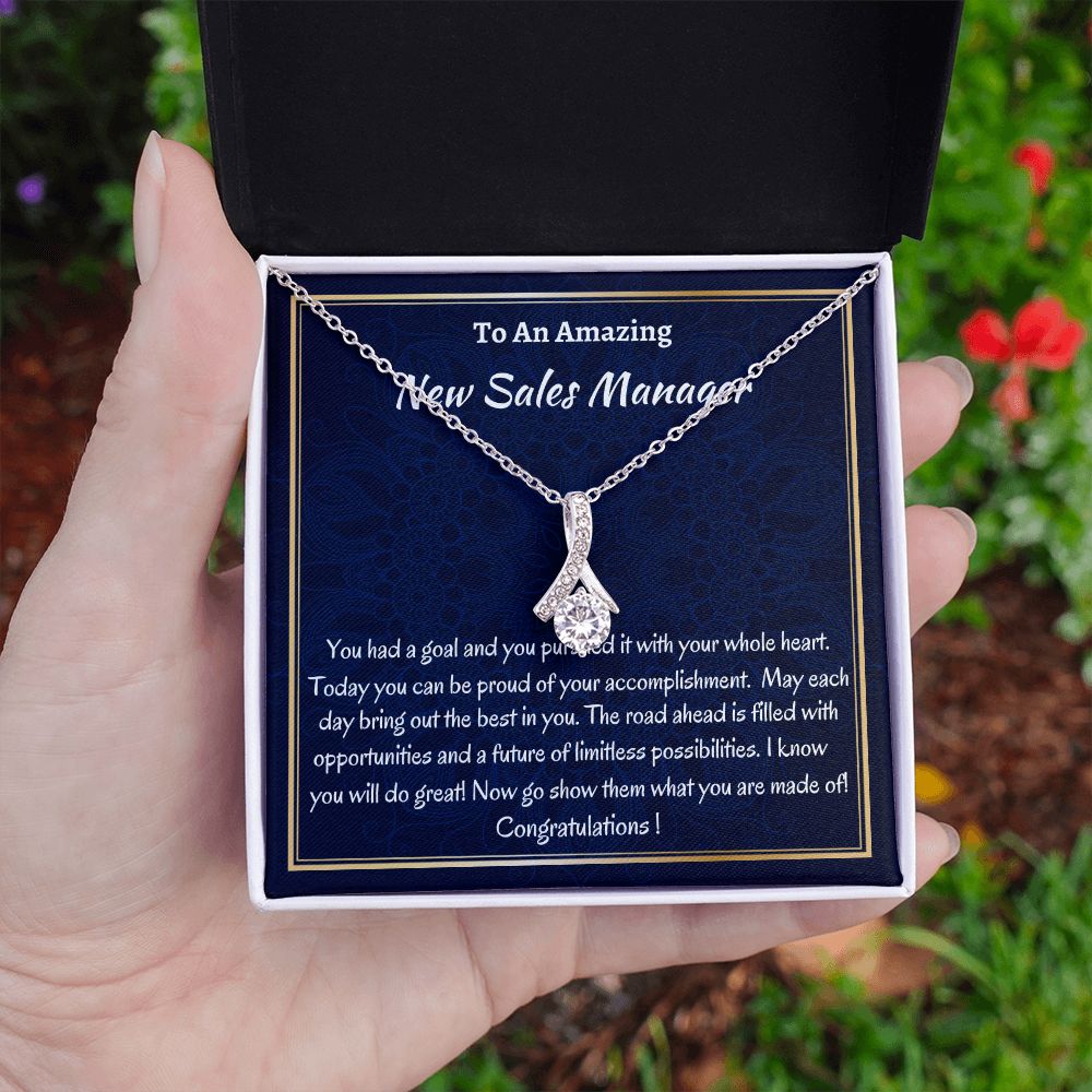 To An Amazing New Sales Manager, Alluring Beauty Necklace, New Sales Manager Gift, Congratulations Gift, Meaningful Jewelry, Unique Gift For Her.