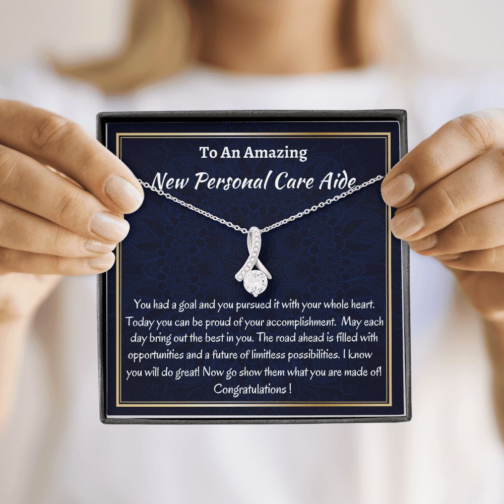 To An Amazing New Personal Care Aide Alluring Beauty Necklace, New Personal Care Aide Gift, Appreciation Jewelry Gift, Meaningful Gift, Unique Jewelry Gift,