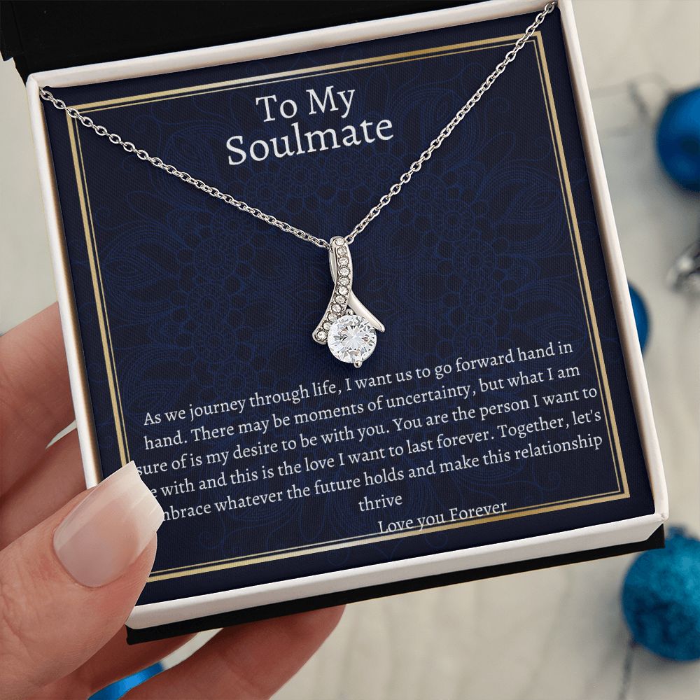 To My Soulmate Alluring Beauty Necklace, Anniversary Gift, Sentimental Gift, Soulmate Jewelry Gift, Valentine's Day Gift.