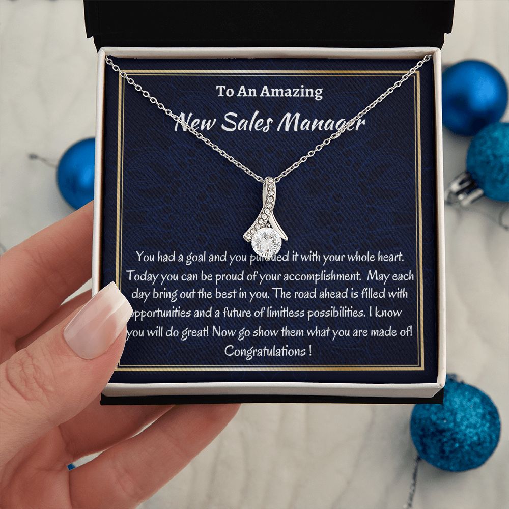 To An Amazing New Sales Manager, Alluring Beauty Necklace, New Sales Manager Gift, Congratulations Gift, Meaningful Jewelry, Unique Gift For Her.