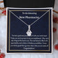To An Amazing New Pharmacist Alluring Beauty Necklace, Graduation Gift, New Pharmacist Congratulations Gift. Women Jewelry