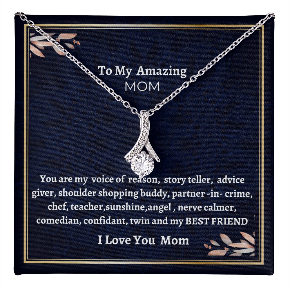 To My Amazing Mom Alluring Beauty Necklace, Birthday Gift For Amazing Mom, Daughter To Mother Gift, Women Jewelry, Mothers Day Gift.