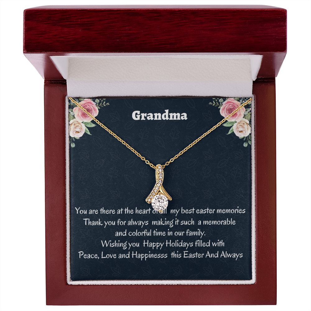To My Grandma Alluring Beauty Necklace, Easter Holiday Gift For Grandmother, Birthday Gift For Amazing Grandmother, Christmas Gift, Thanksgiving Gift.