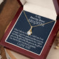 To My Amazing Bonus Daughter, Alluring Beauty Necklace Gift For Her, Christmas Gift From Loving Bonus Mom, Meaningful Gift