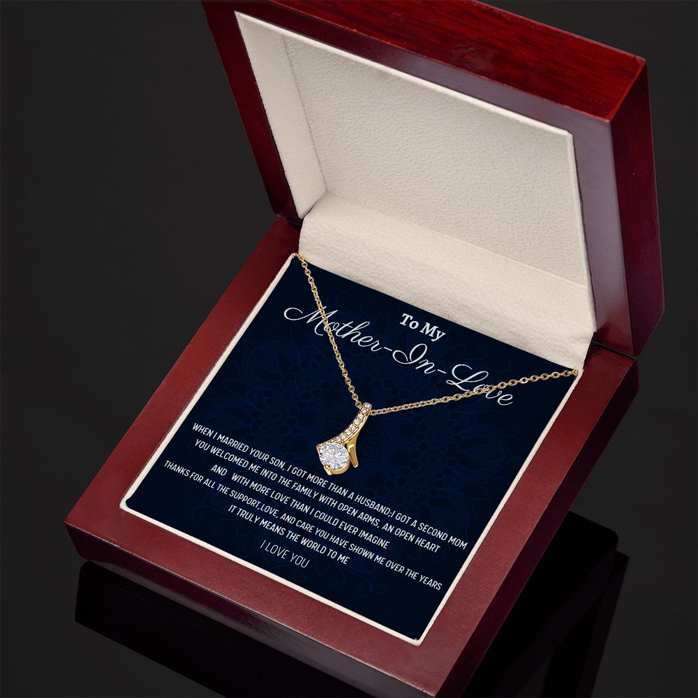 To My Mother-In-Love Alluring Beauty Necklace, Birthday Gift For My Mother-In-Love, Birthday Gift For Husband's Mom, Mothers Day Gift, From Daughter-In-Love.