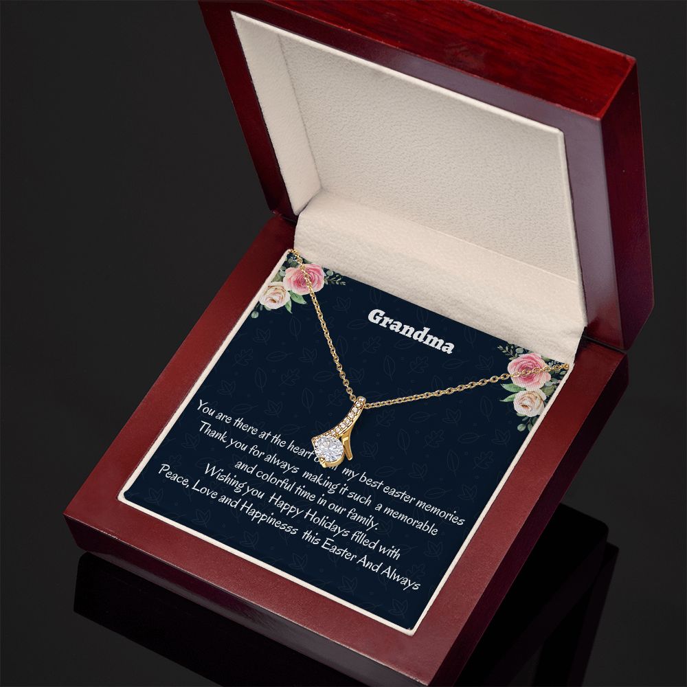 To My Grandma Alluring Beauty Necklace, Easter Holiday Gift For Grandmother, Birthday Gift For Amazing Grandmother, Christmas Gift, Thanksgiving Gift.