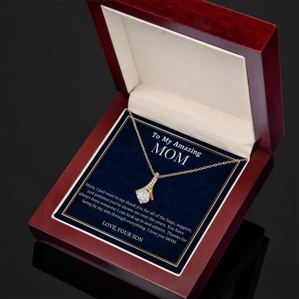 To My Amazing Mom Alluring Beauty Necklace, Birthday Jewelry Gift For An Amazing Mom, Mothers Day Gift For Her, Retirement Gift For An Amazing Mom.
