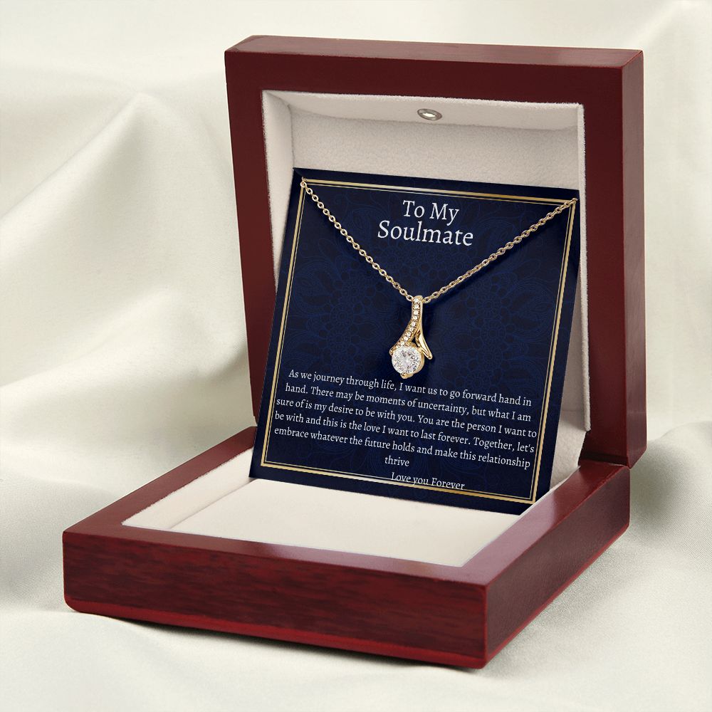 To My Soulmate Alluring Beauty Necklace, Anniversary Gift, Sentimental Gift, Soulmate Jewelry Gift, Valentine's Day Gift.