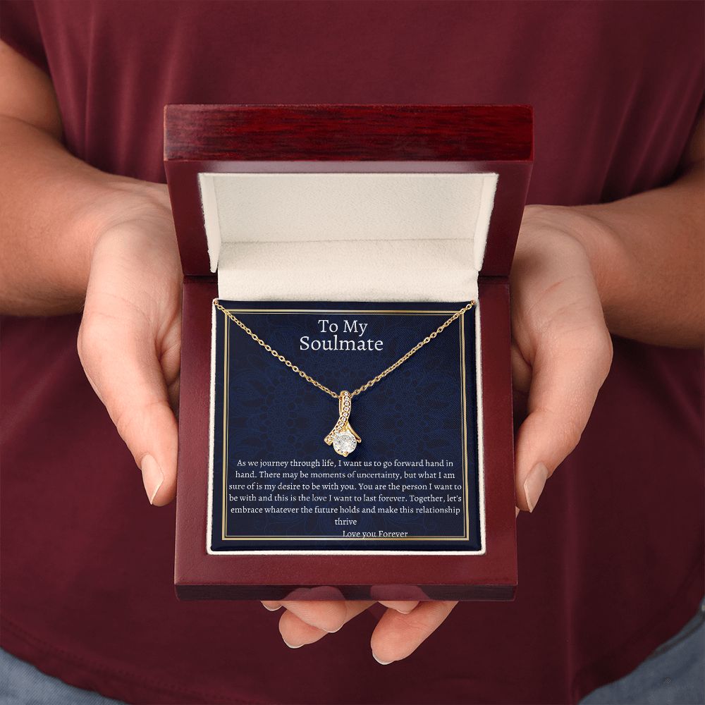 To My Soulmate Alluring Beauty Necklace, Anniversary Gift, Sentimental Gift, Soulmate Jewelry Gift, Valentine's Day Gift.