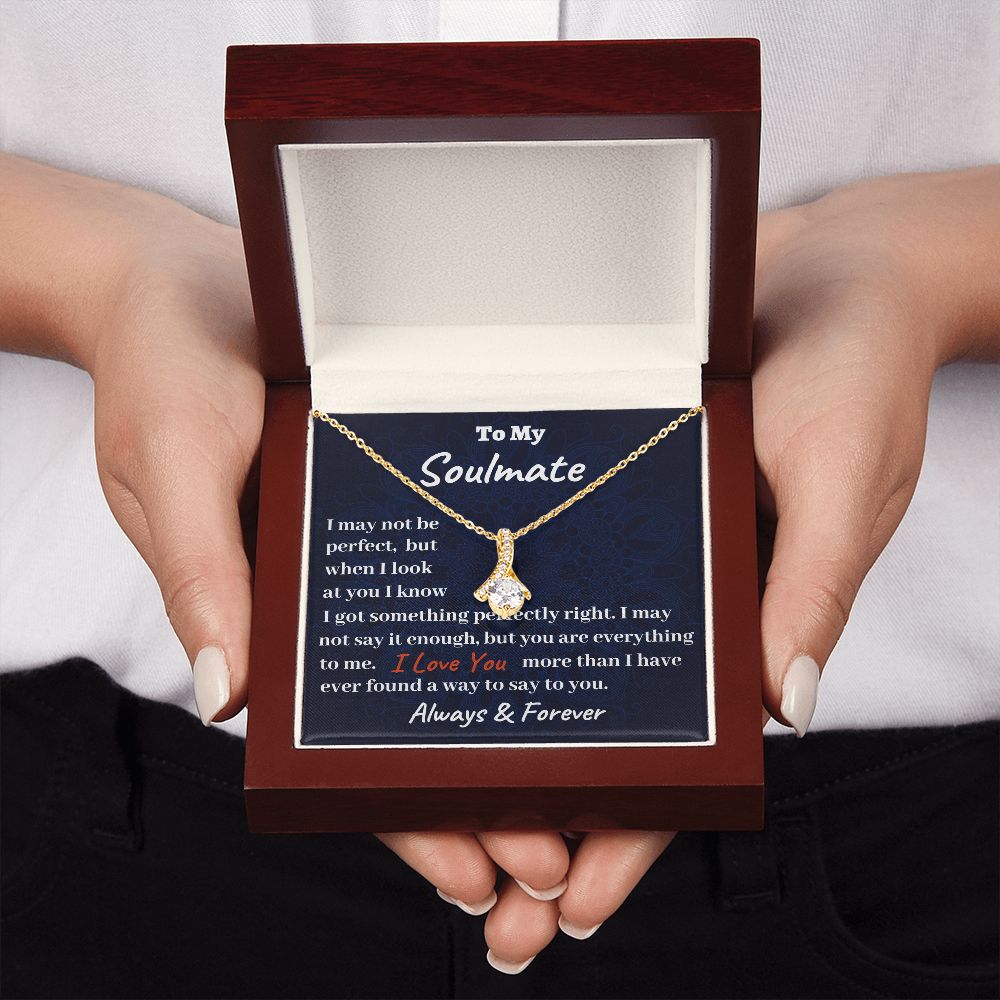 To My Soulmate Alluring Beauty Necklace, If You're a bird i'm a bird, Gift For Wife, Girlfriend, Lover, Friend,  Anniversary Gift, Christmas Gift, Valentine Jewelry Gift For Her, I Love You