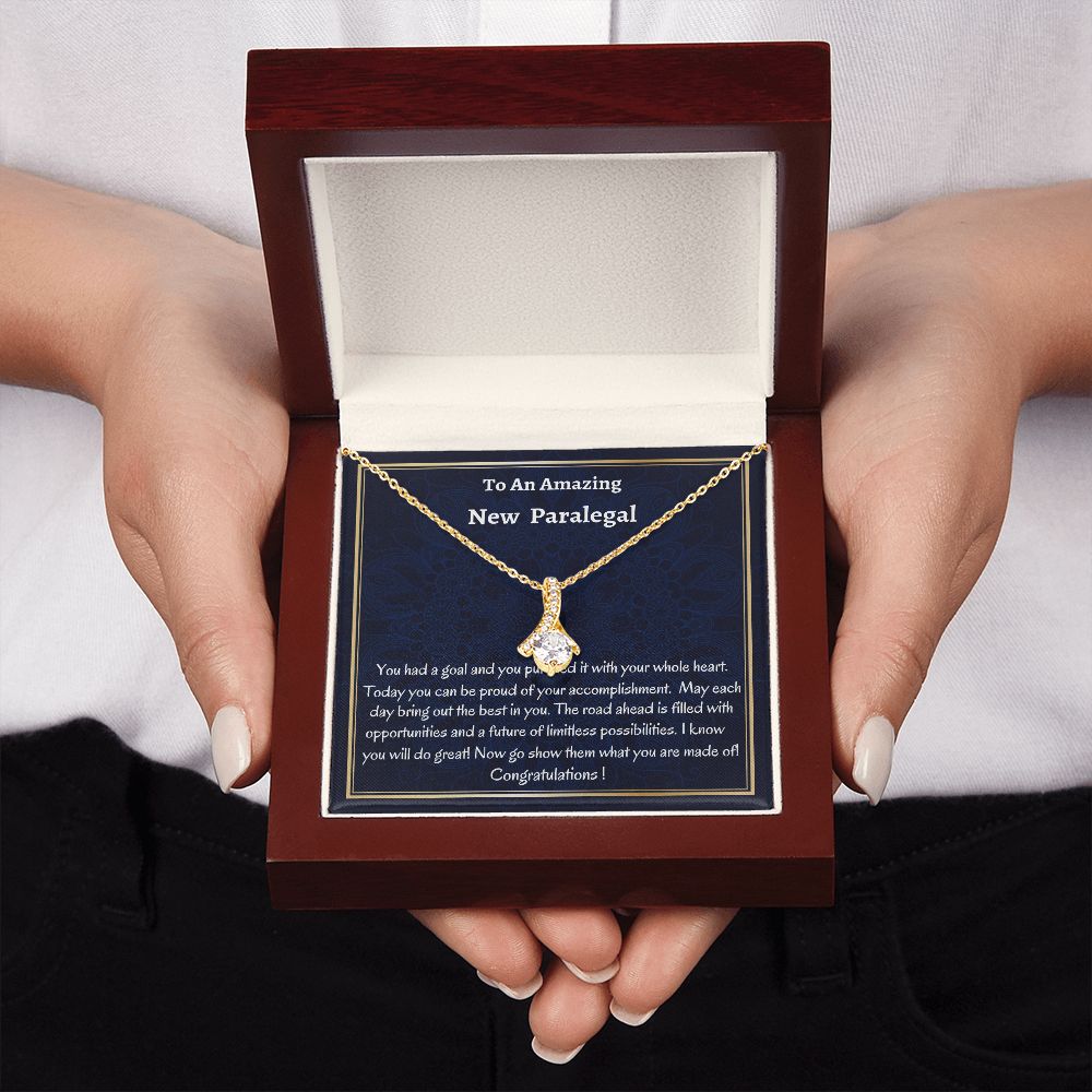 To An Amazing New Paralegal Alluring Beauty Necklace, New Paralegal Graduation Gift, Law Grad, Meaningful Gift,  Women Jewelry