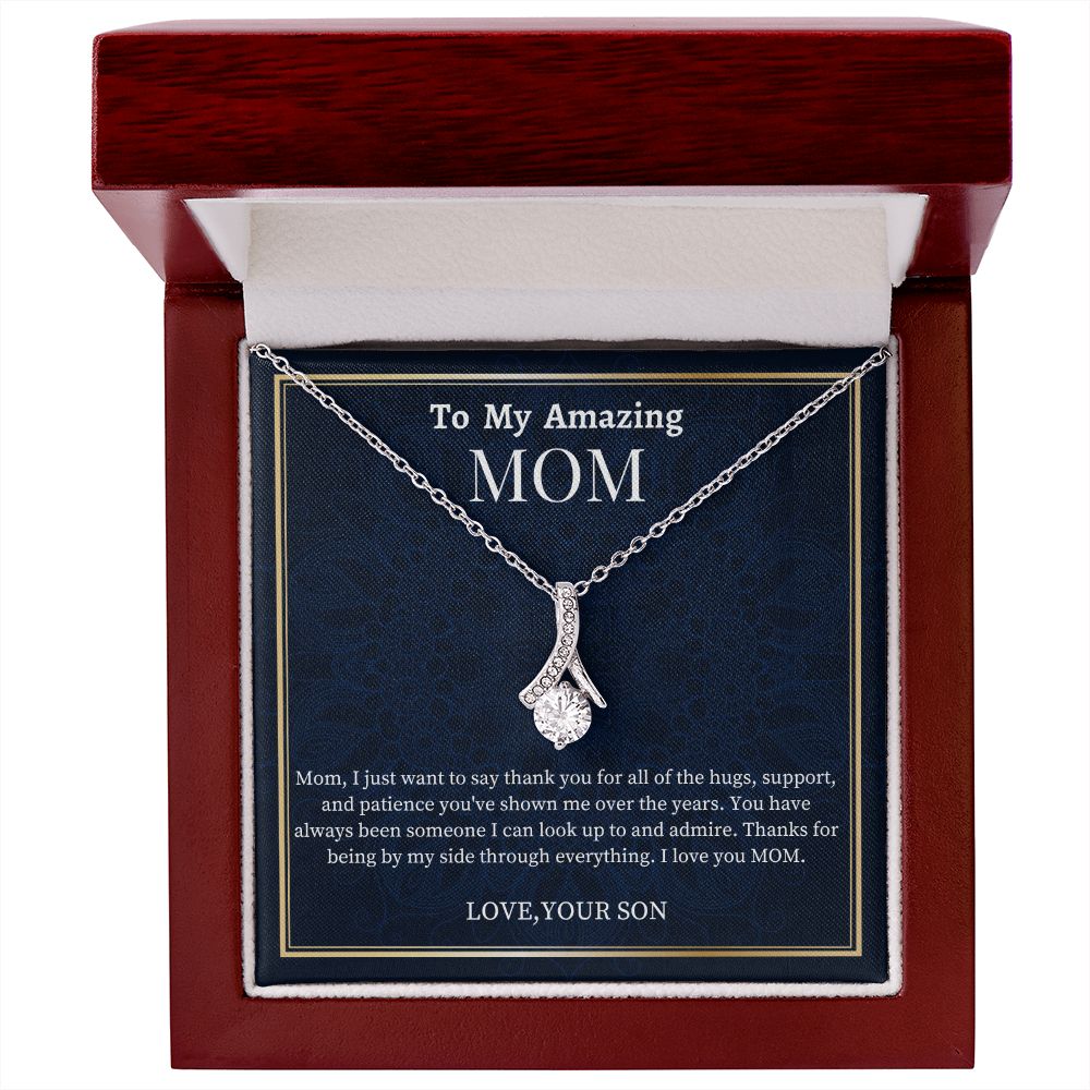 To My Amazing Mom Alluring Beauty Necklace, Birthday Jewelry Gift For An Amazing Mom, Mothers Day Gift For Her, Retirement Gift For An Amazing Mom.