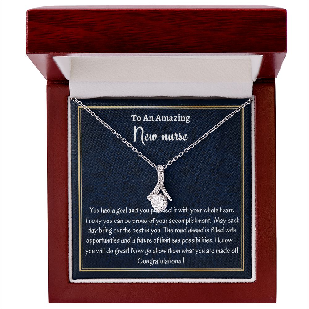 To An Amazing New Nurse Alluring Beauty Necklace, Nurse Graduation Gift, Grad Necklace, New Nurse Appreciation Gift, Professional Gift, Women Jewelry.