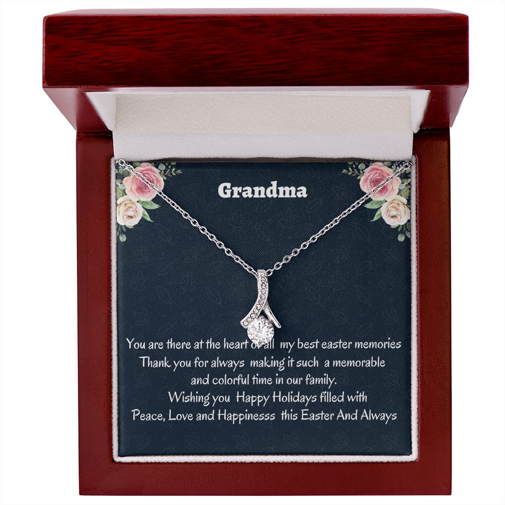 To My Grandma Alluring Beauty Necklace, Easter Holiday Gift For Grandmother, Birthday Gift For Amazing Grandmother, Christmas Gift, Thanksgiving Gift.
