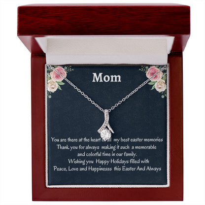 Mom Alluring Beauty Necklace Gift, Easter Holiday Gift For Mom, Birthday Gift For Amazing Mom, Appreciation Gift, Thanksgiving Gift.