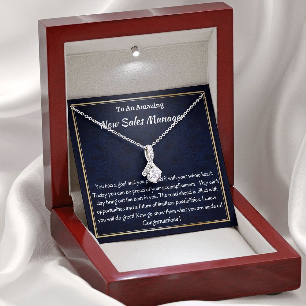 To An Amazing New Sales Manager, Alluring Beauty Necklace, New Sales Manager Gift, Congratulations Gift, Meaningful Jewelry, Unique Gift For Her.