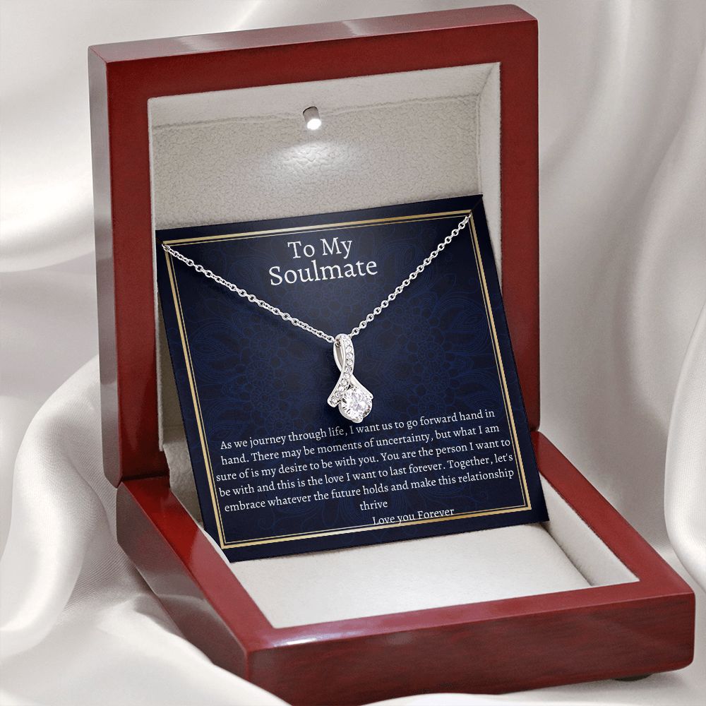 To My Soulmate Alluring Beauty Necklace, Anniversary Gift, Sentimental Gift, Soulmate Jewelry Gift, Valentine's Day Gift.
