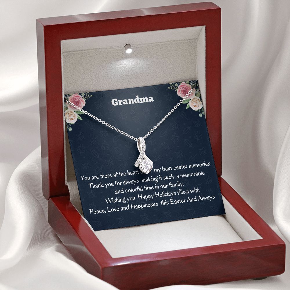 To My Grandma Alluring Beauty Necklace, Easter Holiday Gift For Grandmother, Birthday Gift For Amazing Grandmother, Christmas Gift, Thanksgiving Gift.