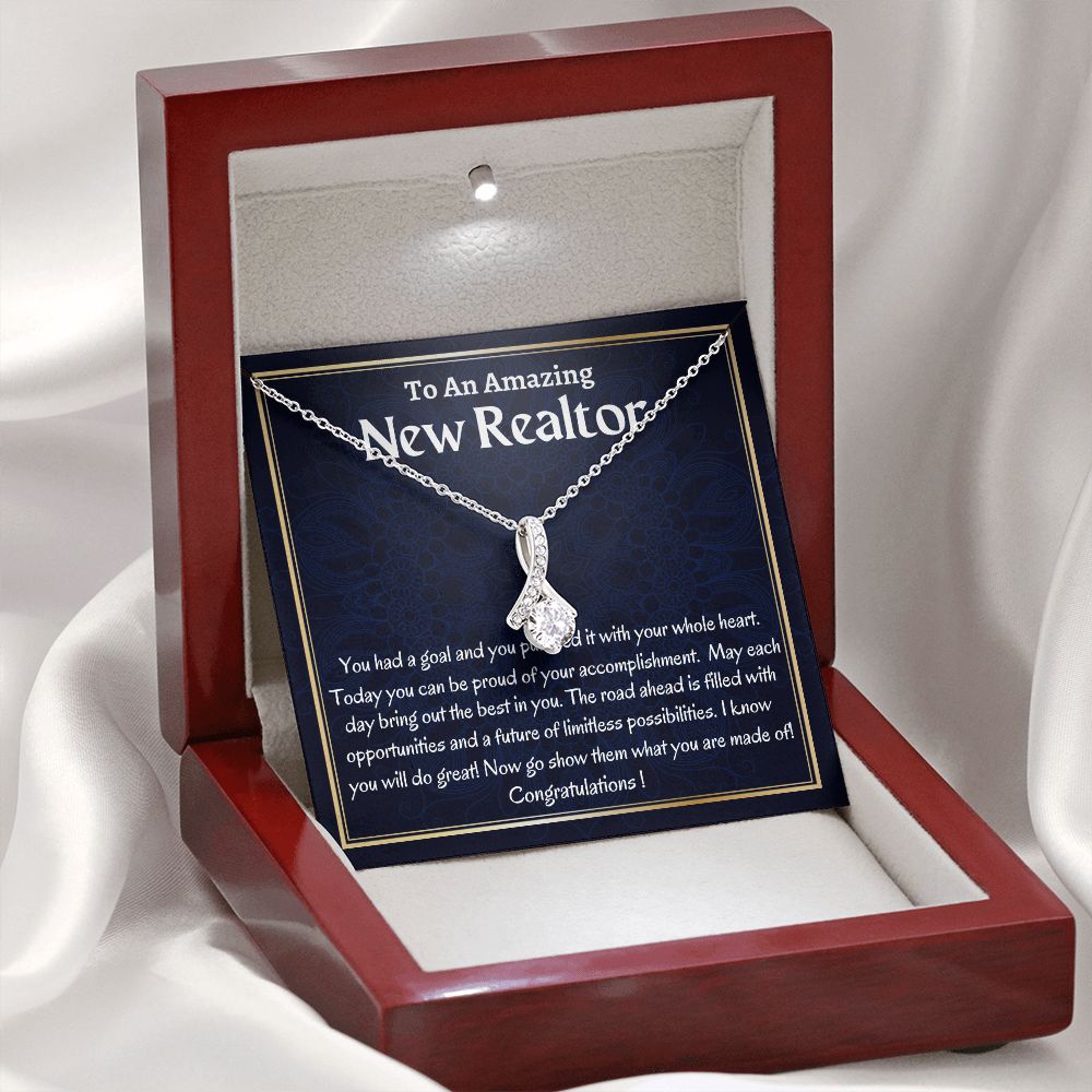 To An Amazing New Realtor Alluring Beauty Necklace, New Realtor Congratulations Gift, Jewelry Gift For Amazing New Realtor, Meaningful Gift For Her.