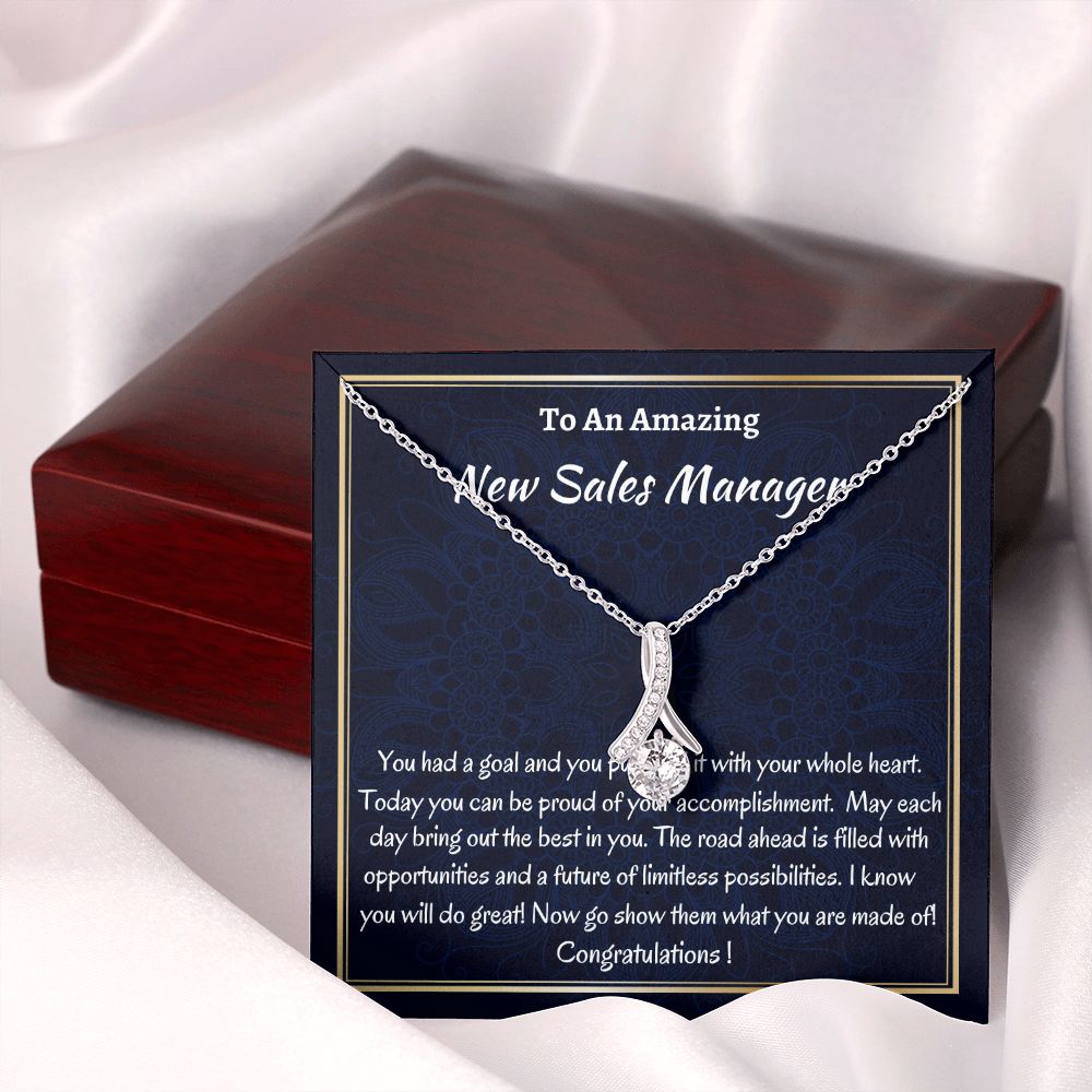 To An Amazing New Sales Manager, Alluring Beauty Necklace, New Sales Manager Gift, Congratulations Gift, Meaningful Jewelry, Unique Gift For Her.