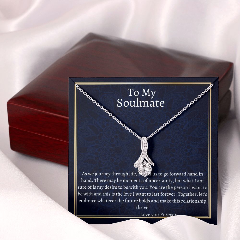 To My Soulmate Alluring Beauty Necklace, Anniversary Gift, Sentimental Gift, Soulmate Jewelry Gift, Valentine's Day Gift.