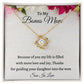 To My Bonus Mom Love Knot Necklace, Birthday Gift For Mother In Law, Easter Gift, Wedding Anniversary Gift, From Son In Law, Meaningful Gift.