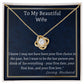 To My Beautiful Wife Love Knot Necklace, AnnIversary Gift, Valentine Jewelry Gift, Birthday Gift For  Wife, Sentimental Gift.