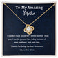 To My Amazing Mother Love Knot Necklace, Birthday Gift For An Amazing Mother, Mothers Day Gift, Meaningful Gift, Gift From Daughter.