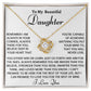 Ready Daughter Love Knot Necklace, Birthday Gift From Dad or Mom to Daughter, Christmas Gift For Her, Daughter Gift