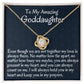 To My Amazing Goddaughter, Love Knot Necklace, Meaningful Gift, Christmas Gift, From Loving  Godmother.
